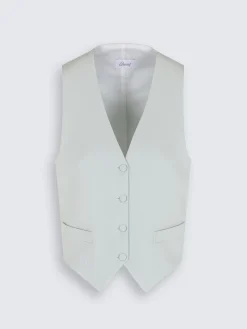 Aqua green silk cady waistcoat