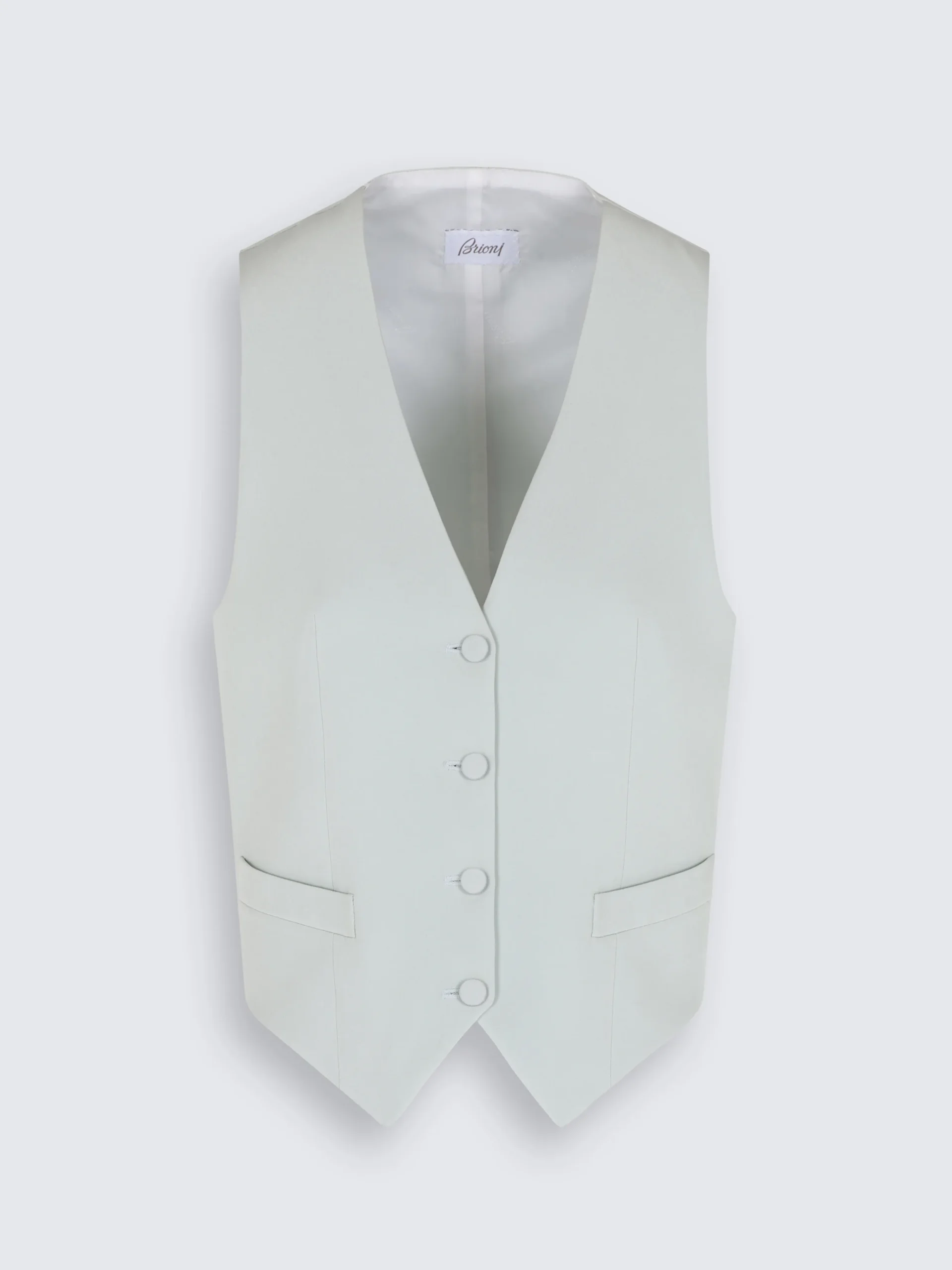 Aqua green silk cady waistcoat