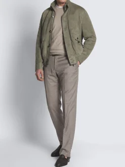 Aqua green suede 75 Blouson