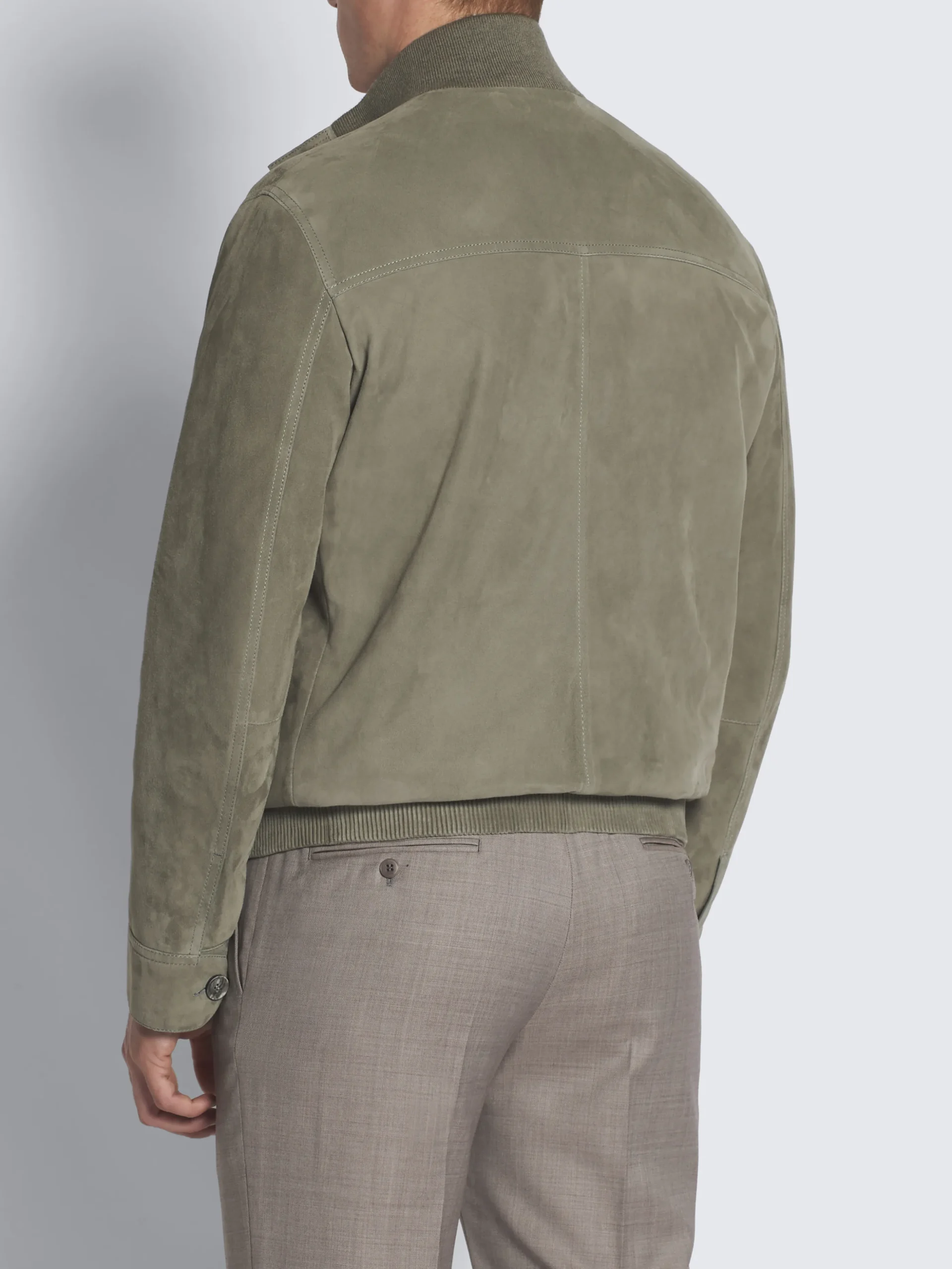 Aqua green suede 75 Blouson