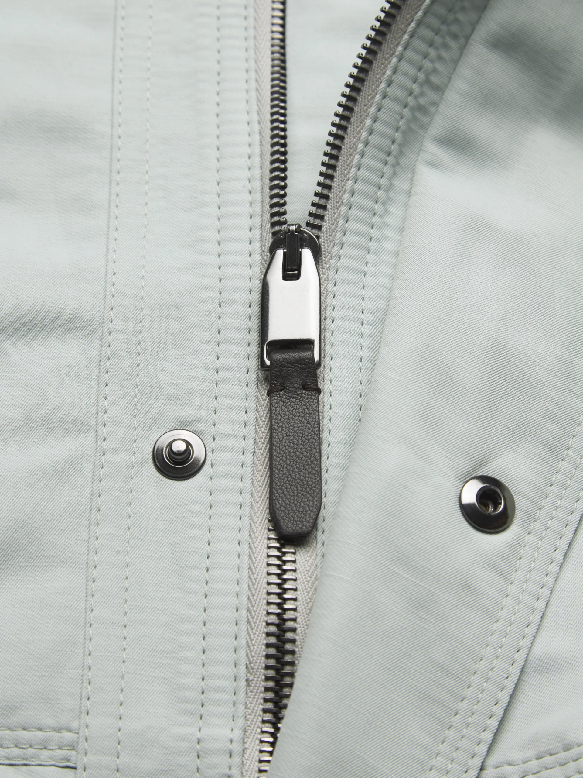 Aqua green technical linen Fisherman windbreaker