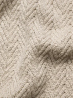 Beige cashmere and vicuña sweater