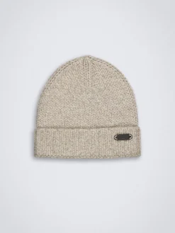Beige cashmere beanie
