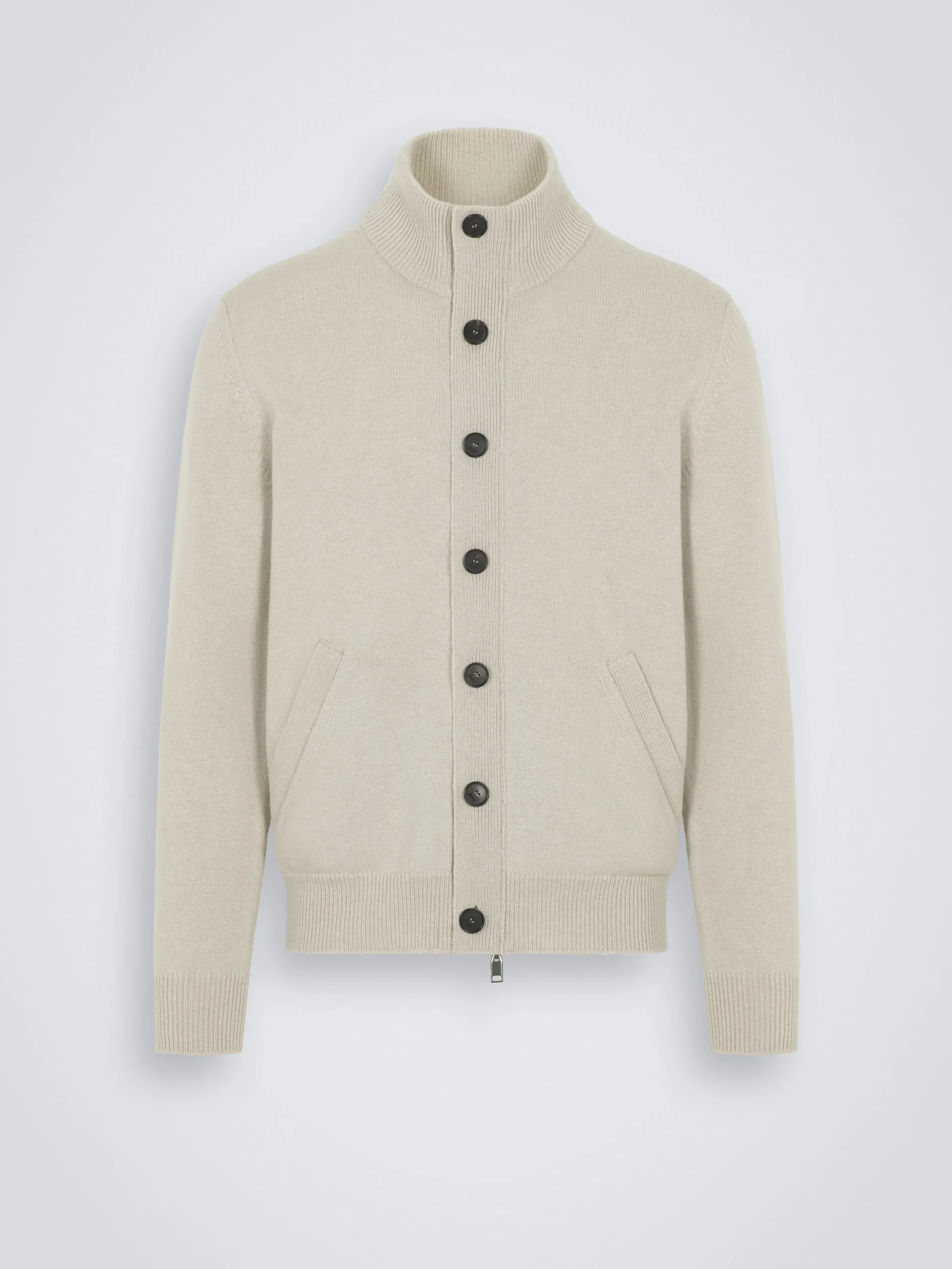Beige cashmere blouson