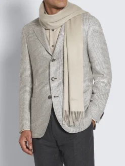 Beige cashmere scarf