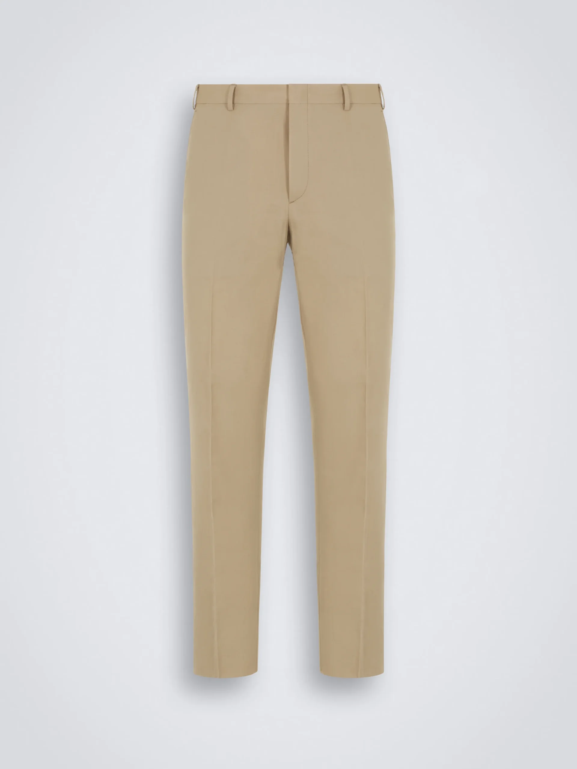 Beige linen and cotton Pienza trousers