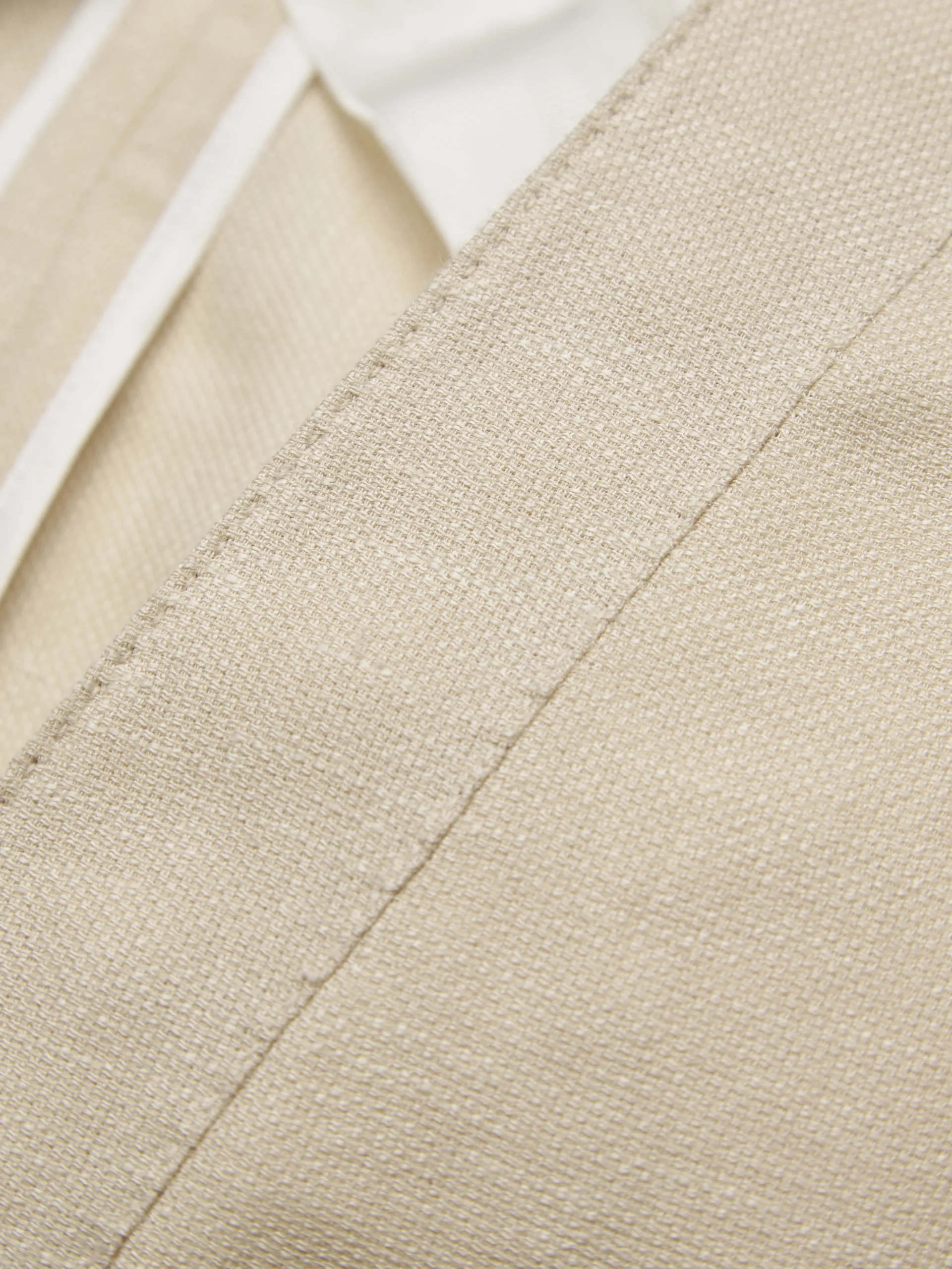Beige linen, wool and silk Jardigan