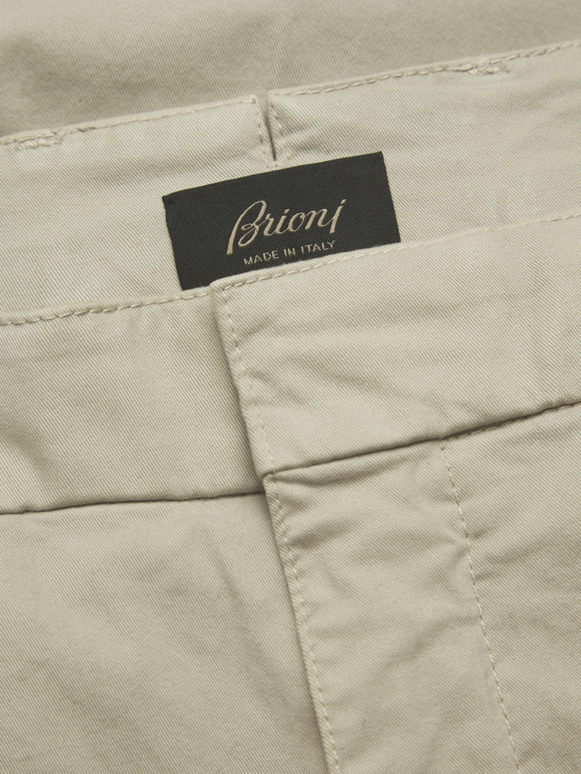 Beige organic stretch cotton Pienza trousers