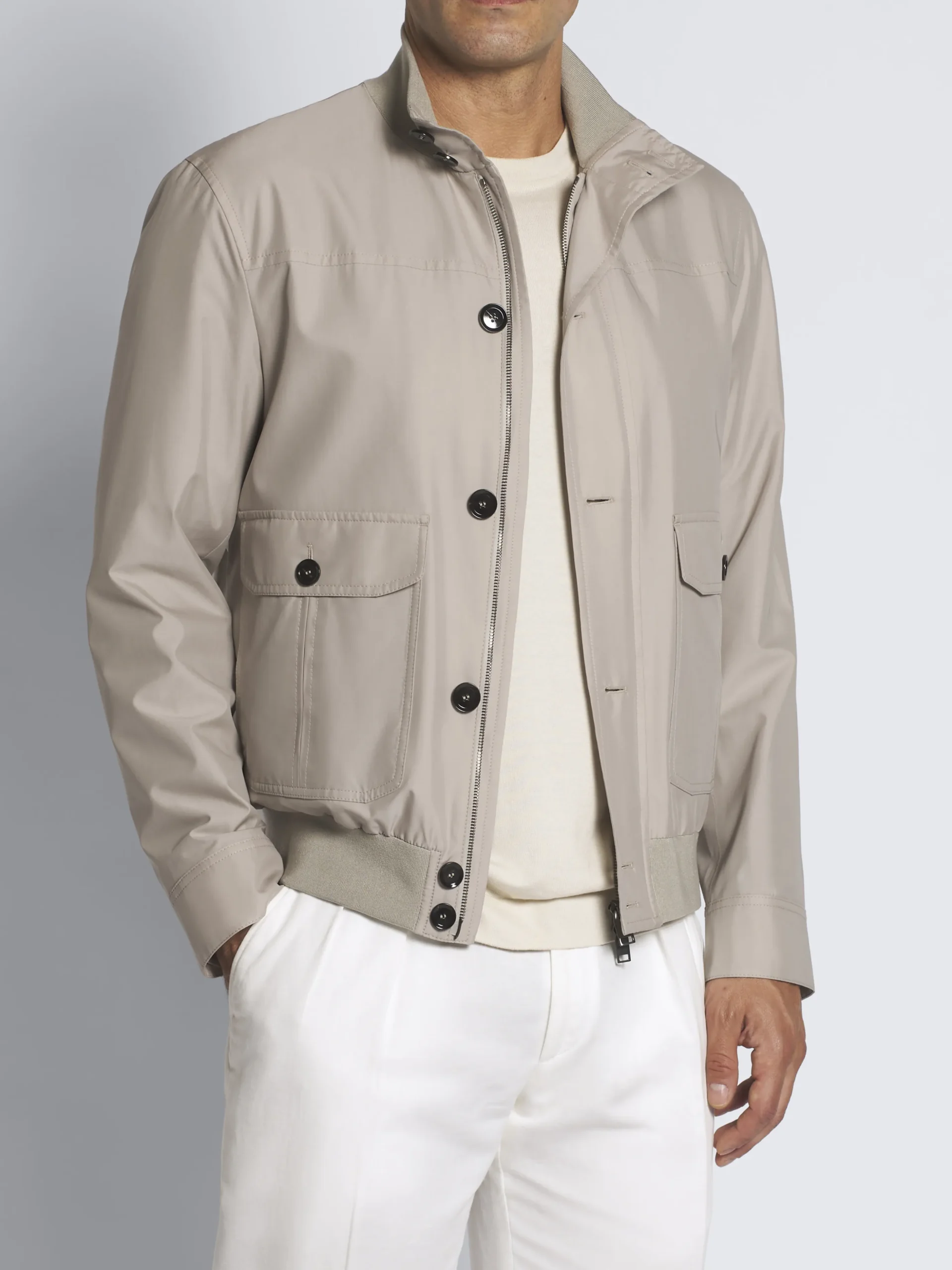 Beige Performa silk 75 Blouson