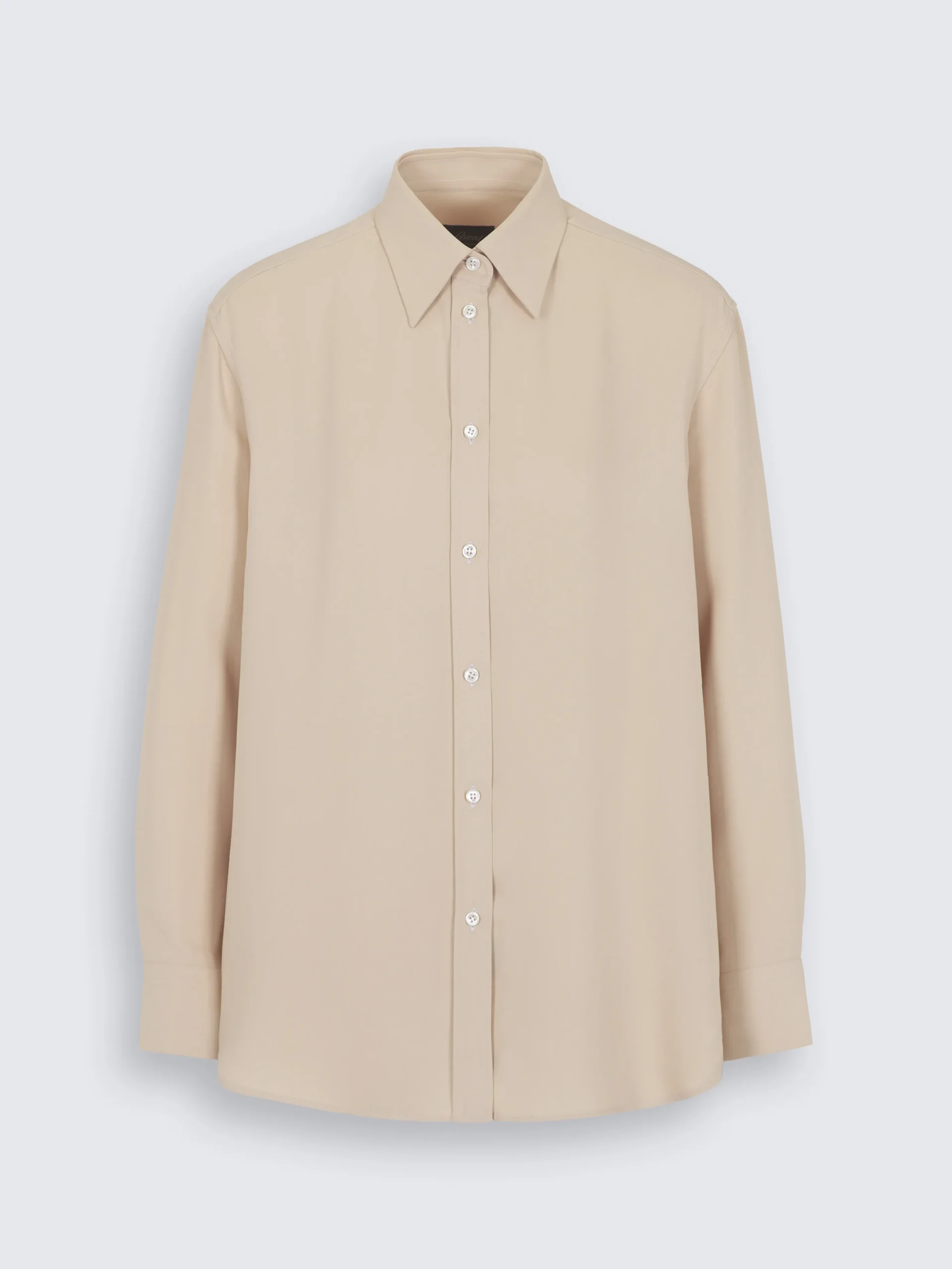 Beige silk cady shirt