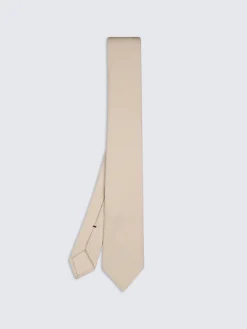 Beige silk cady tie