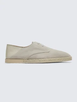 Beige suede and calf leather espadrillas