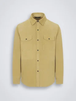 Beige suede western shirt