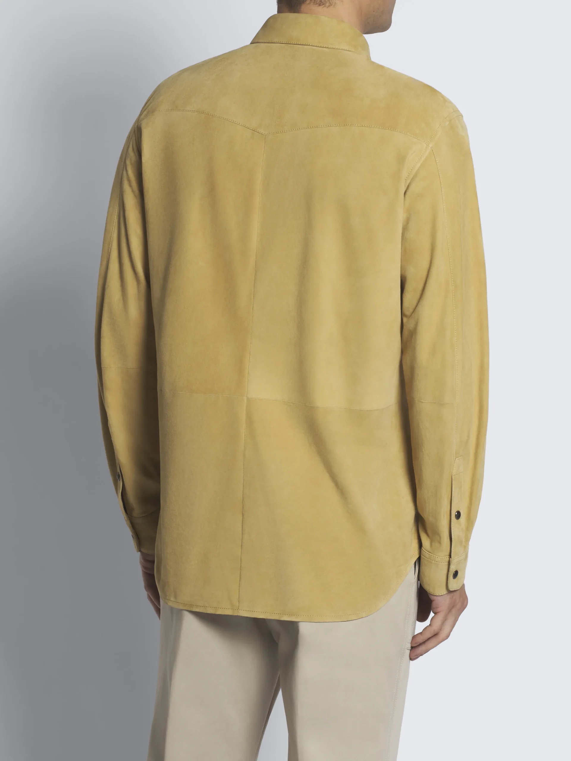 Beige suede western shirt