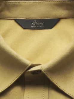 Beige suede western shirt