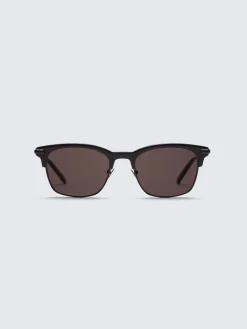 Black acetate and metal sunglasses