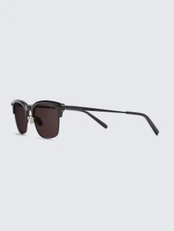 Black acetate and metal sunglasses