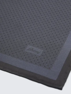 Black and charcoal silk pocket square