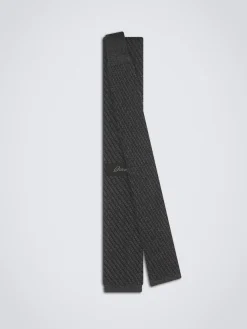 Black and charcoal tricot tie