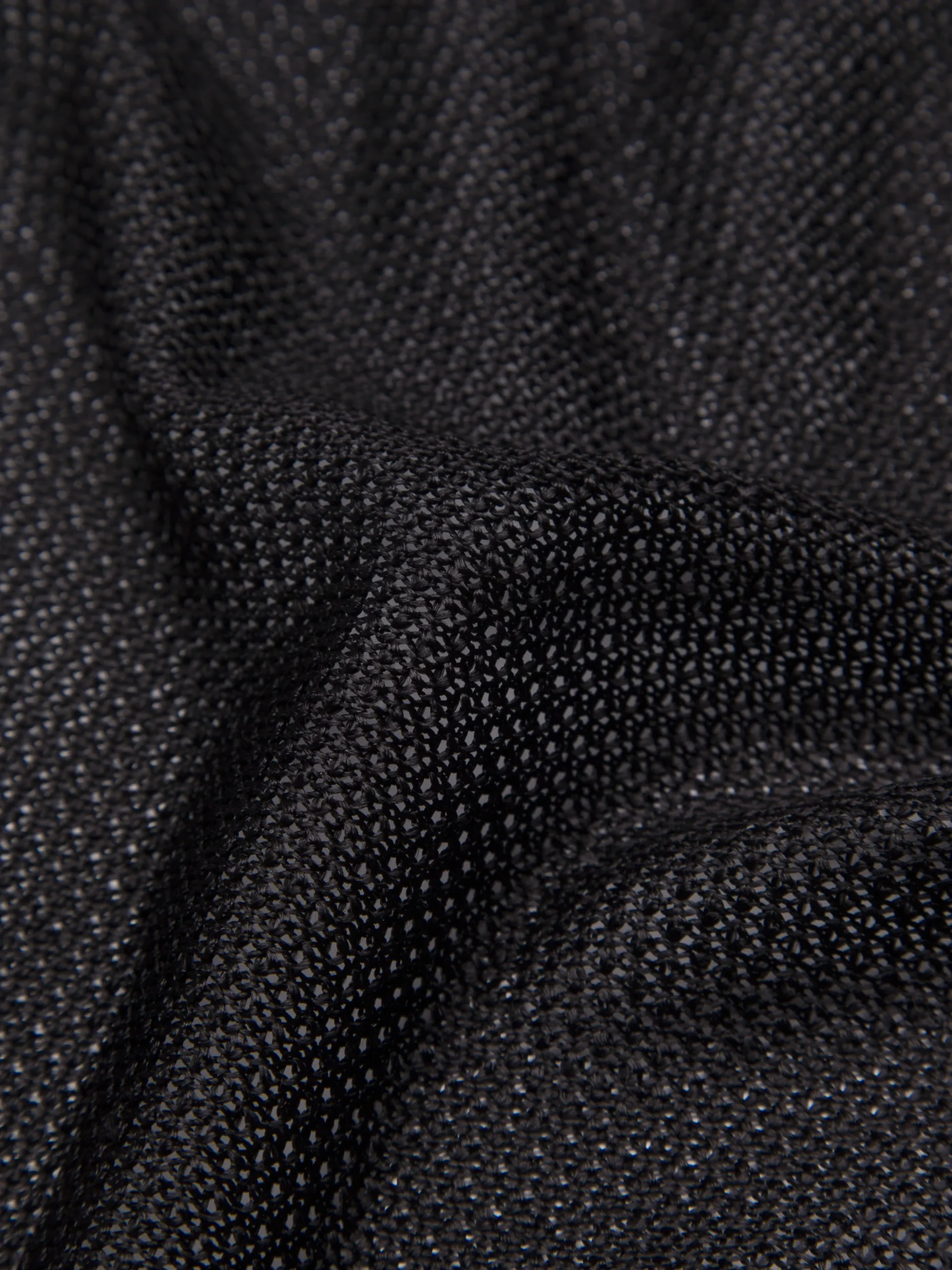 Black and ochre silk tricot pocket square