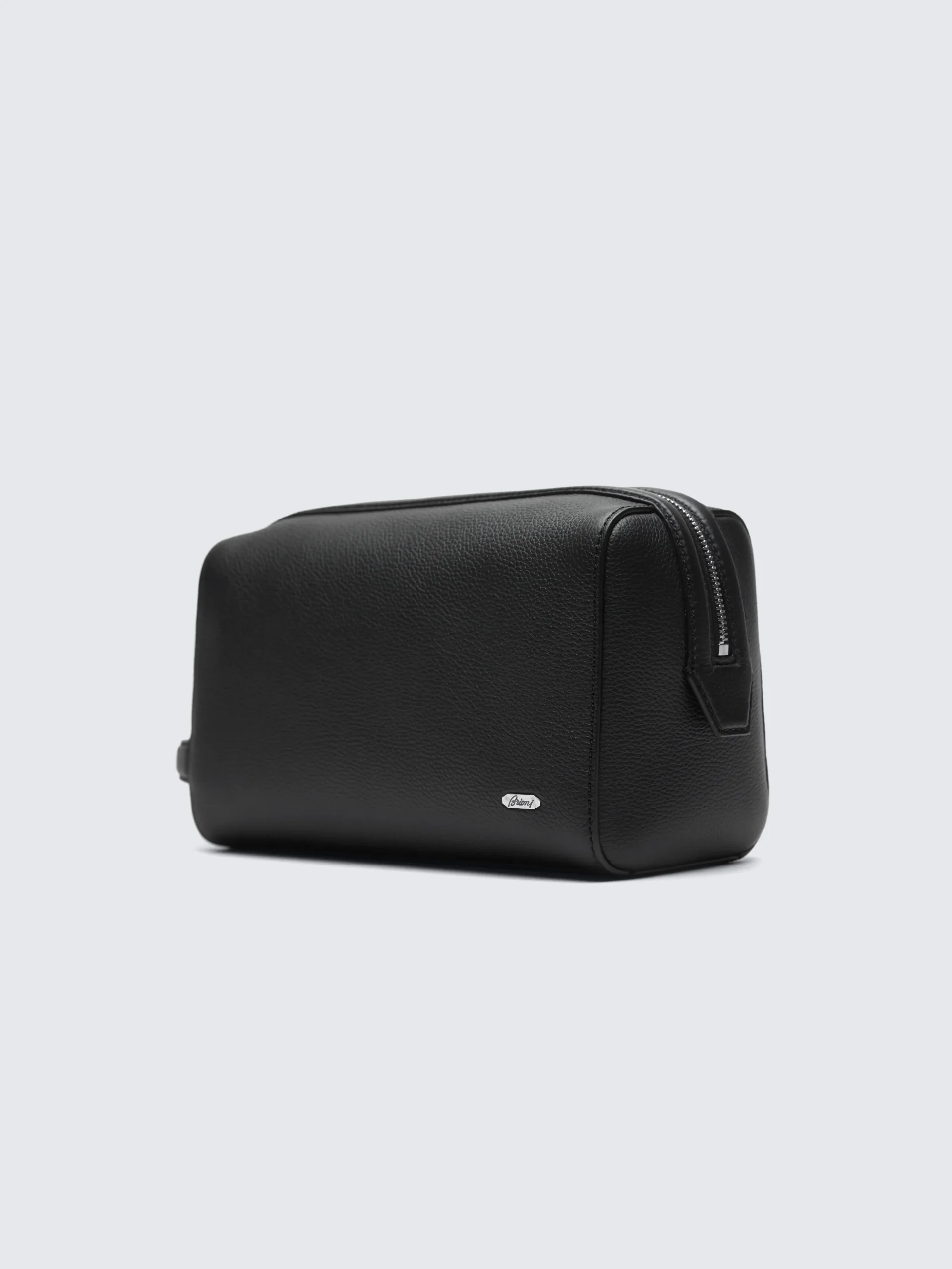 Black grained leather beauty case