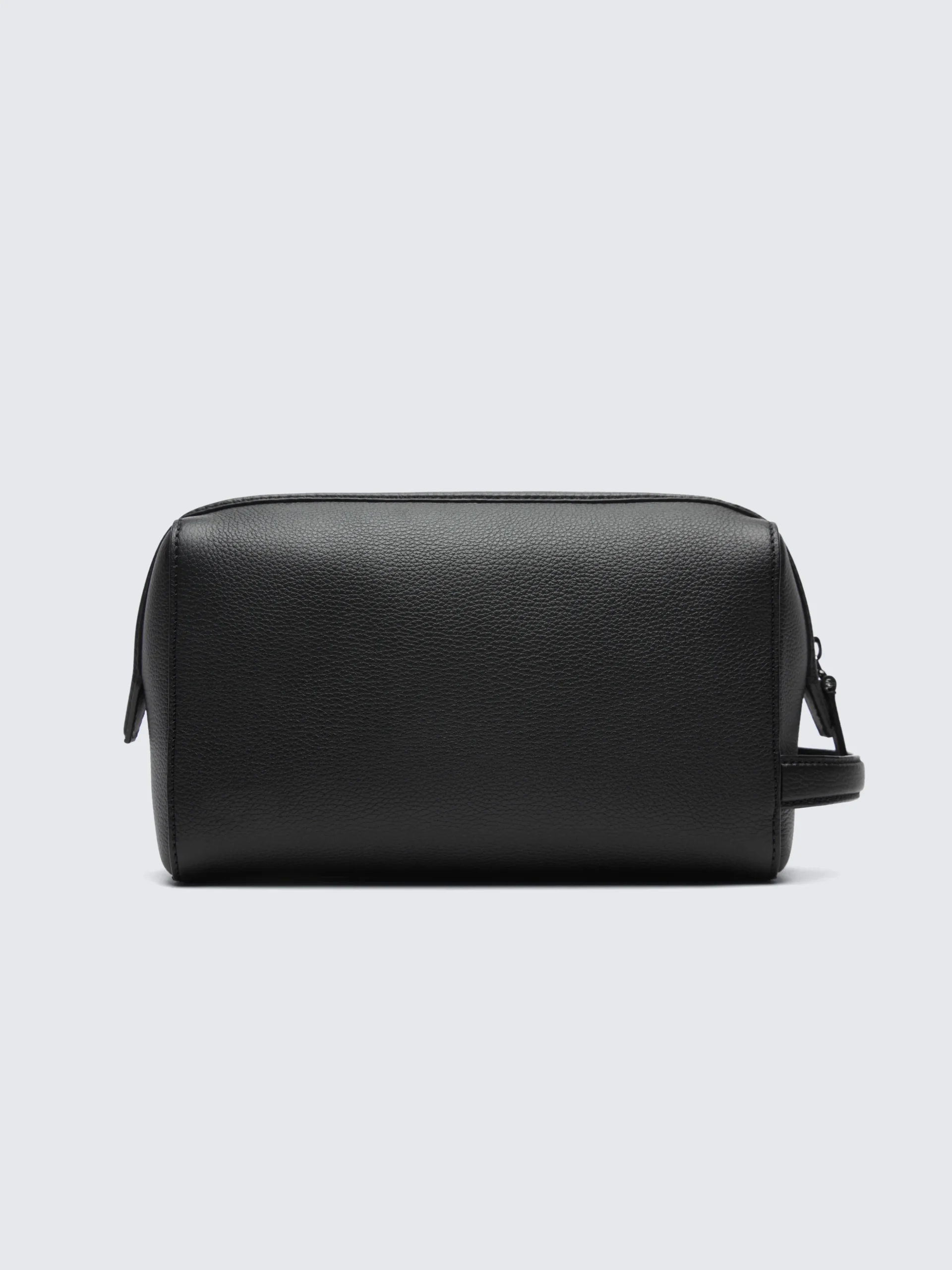 Black grained leather beauty case