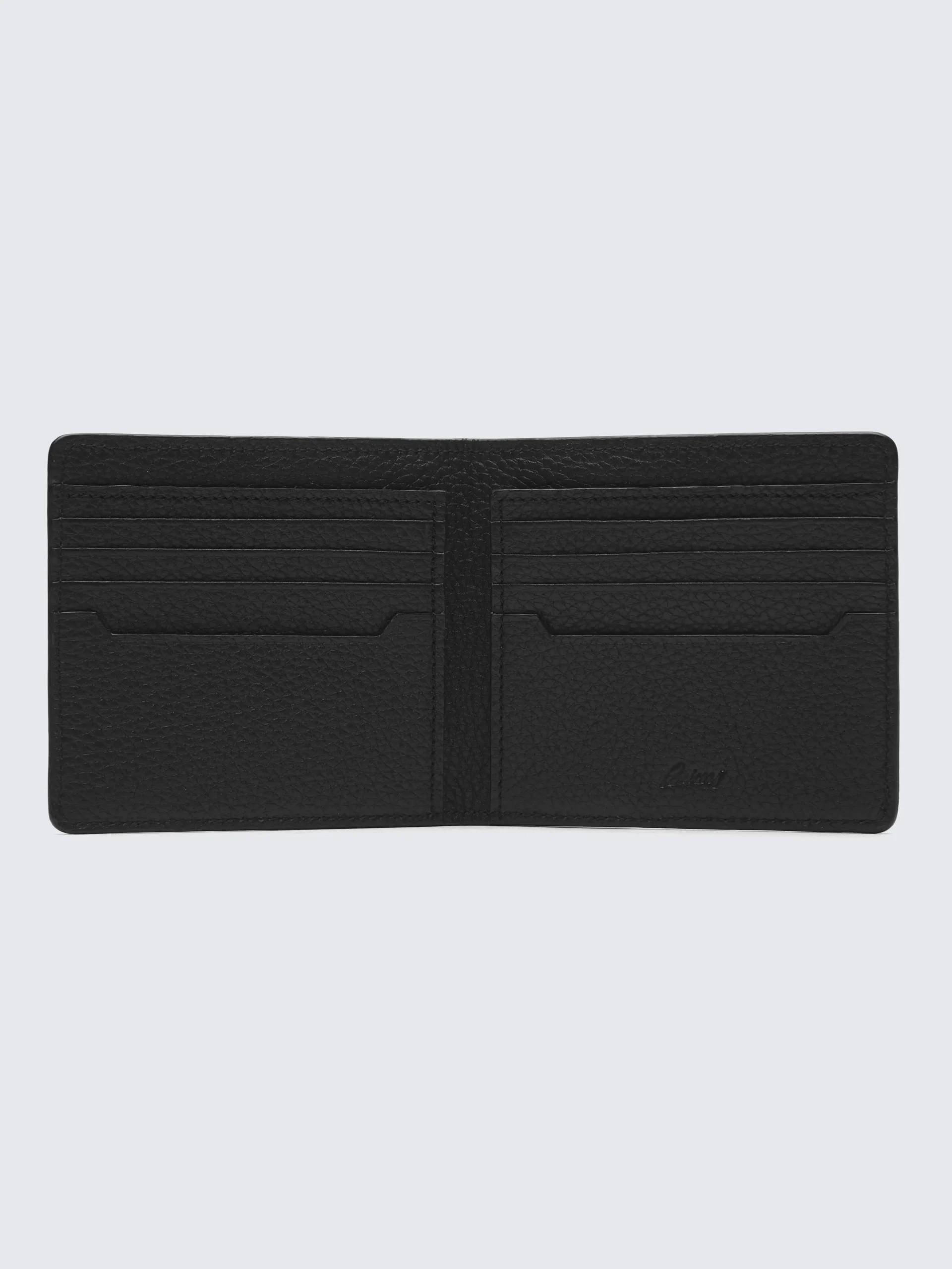 Black grained leather wallet
