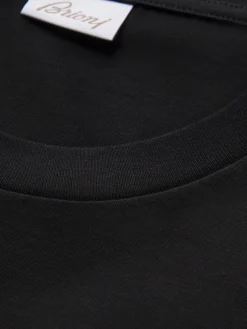 Black logo cotton T-shirt