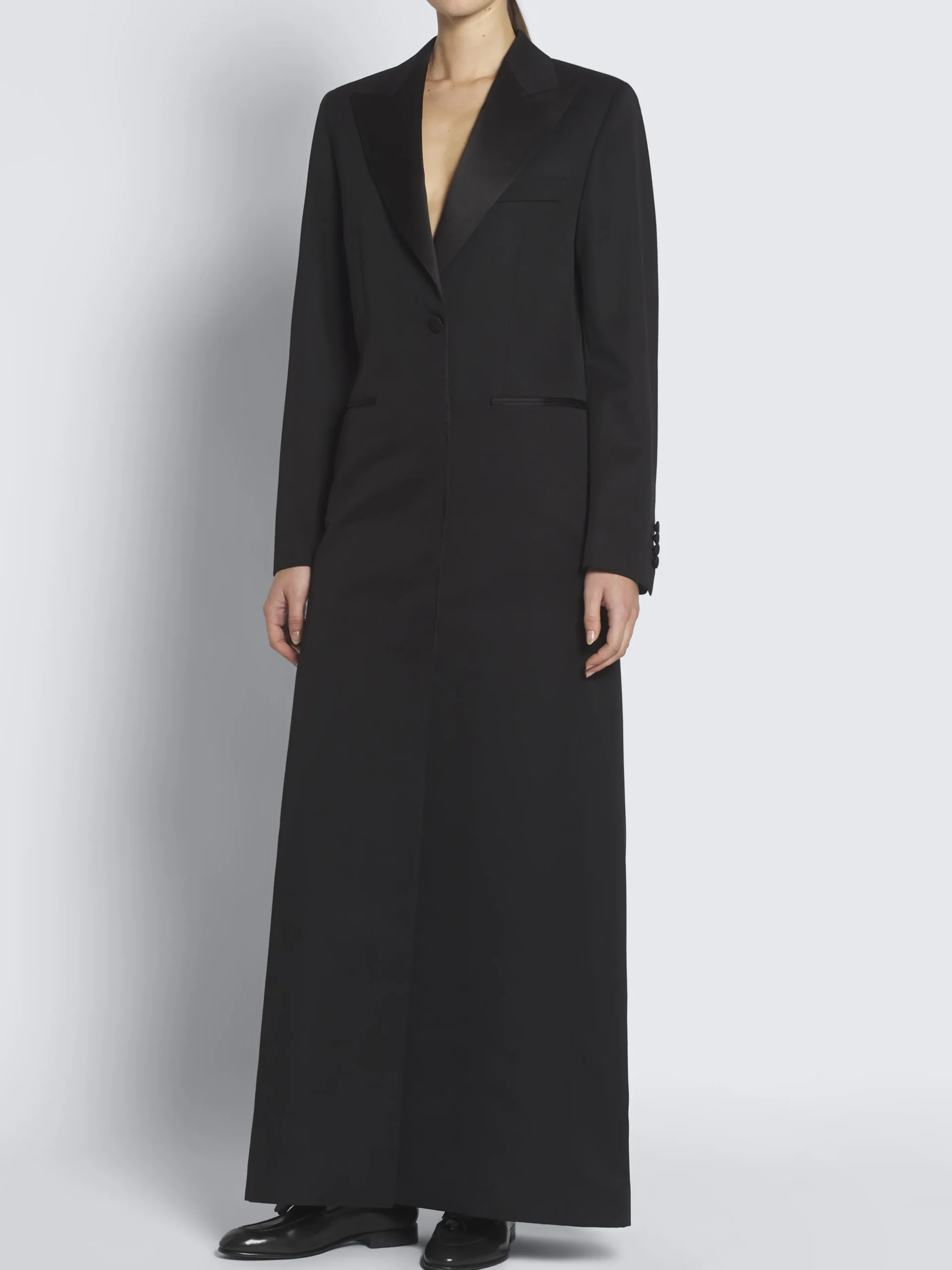 Black responsible wool Livia coat