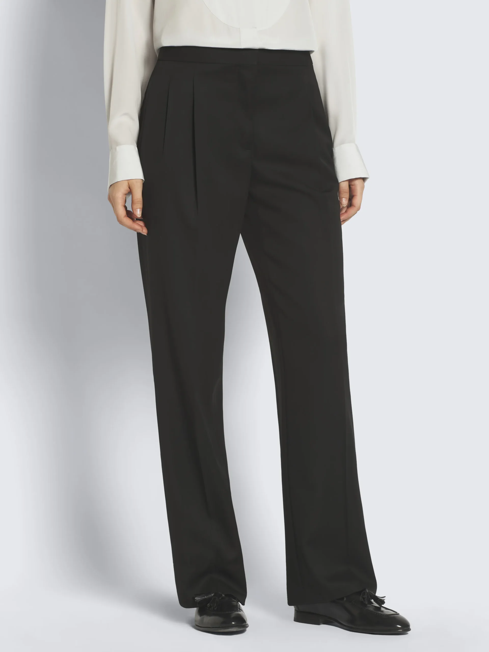 Black responsible wool Positano trousers