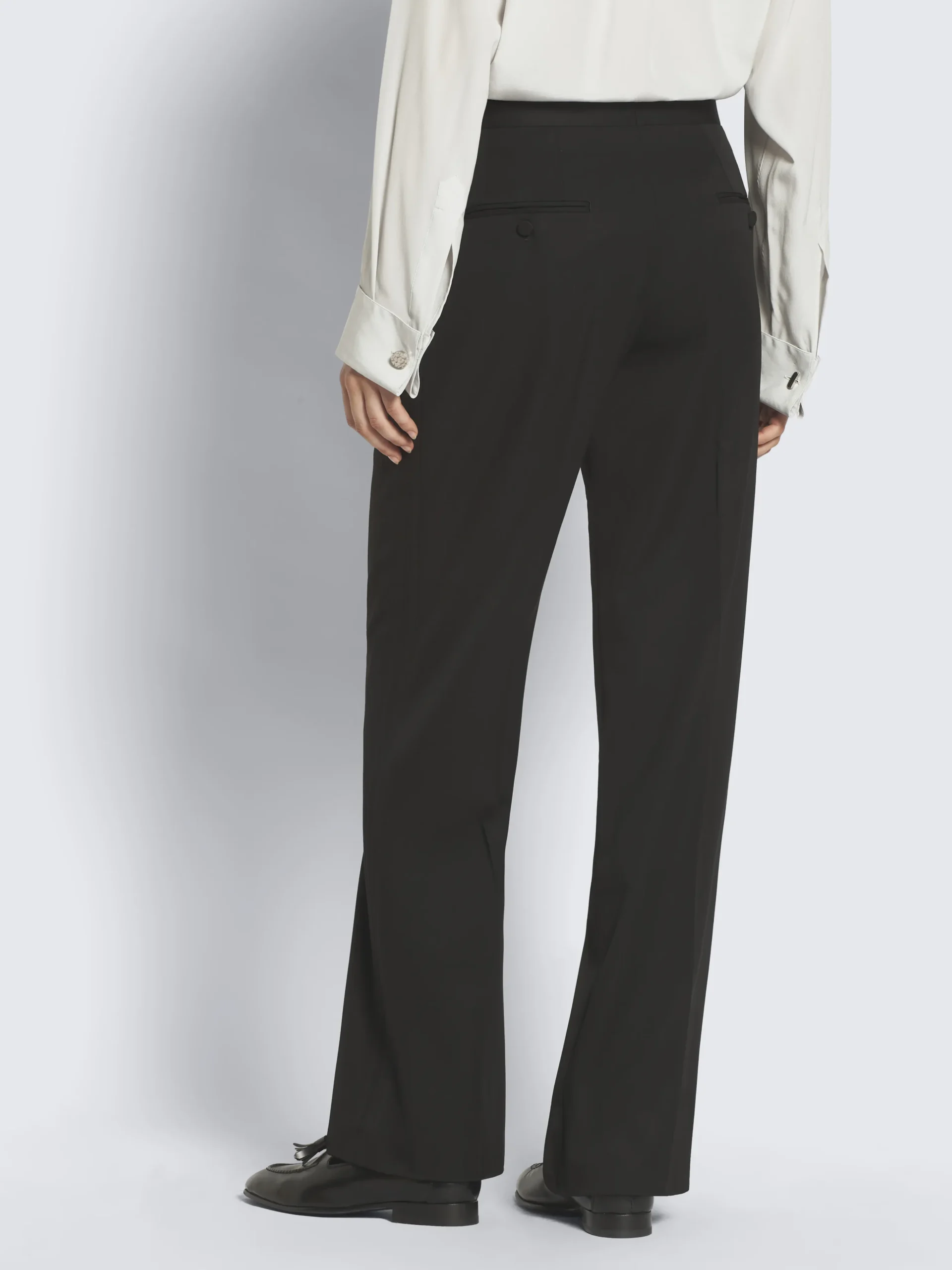 Black responsible wool Positano trousers