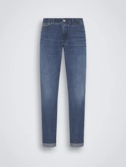Blue cotton selvedge denim Meribel jeans