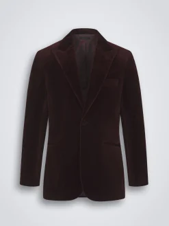 Bordeaux cotton velvet Virgilio jacket