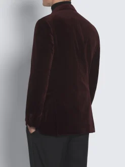 Bordeaux cotton velvet Virgilio jacket