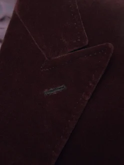Bordeaux cotton velvet Virgilio jacket