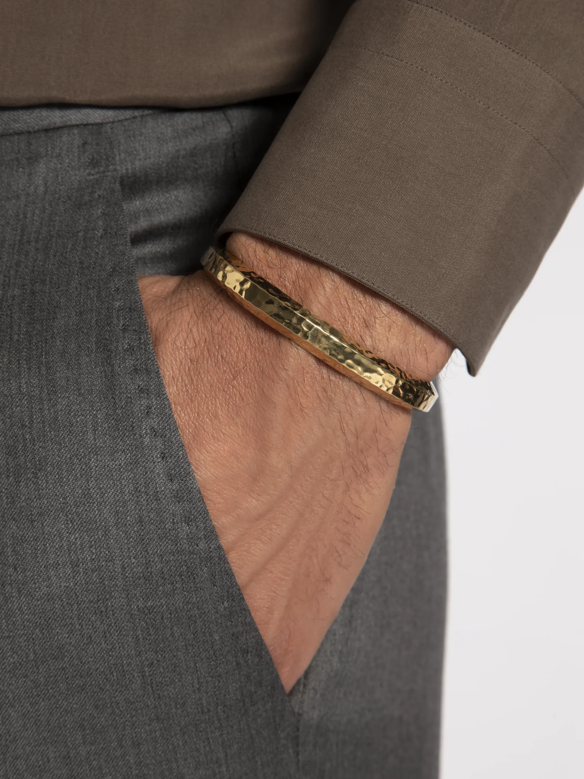 Bronze hammered bracelet