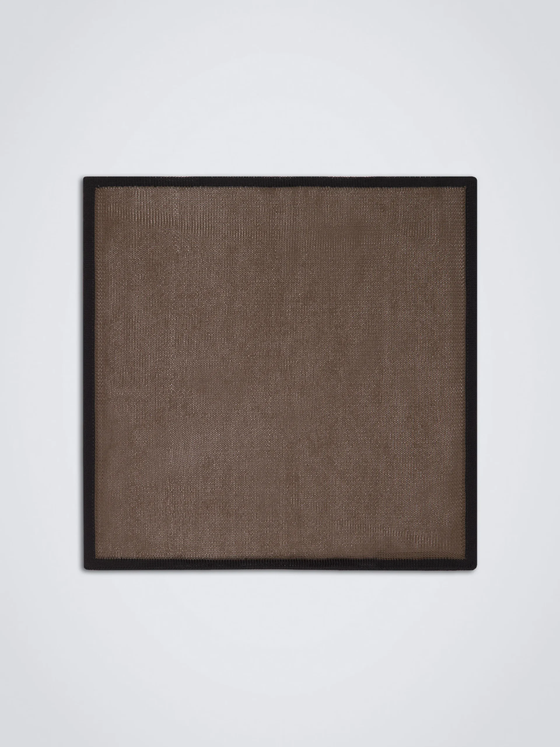 Brown and black knitted silk pocket square