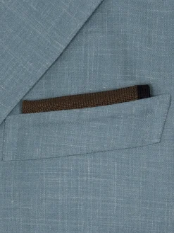 Brown and black knitted silk pocket square