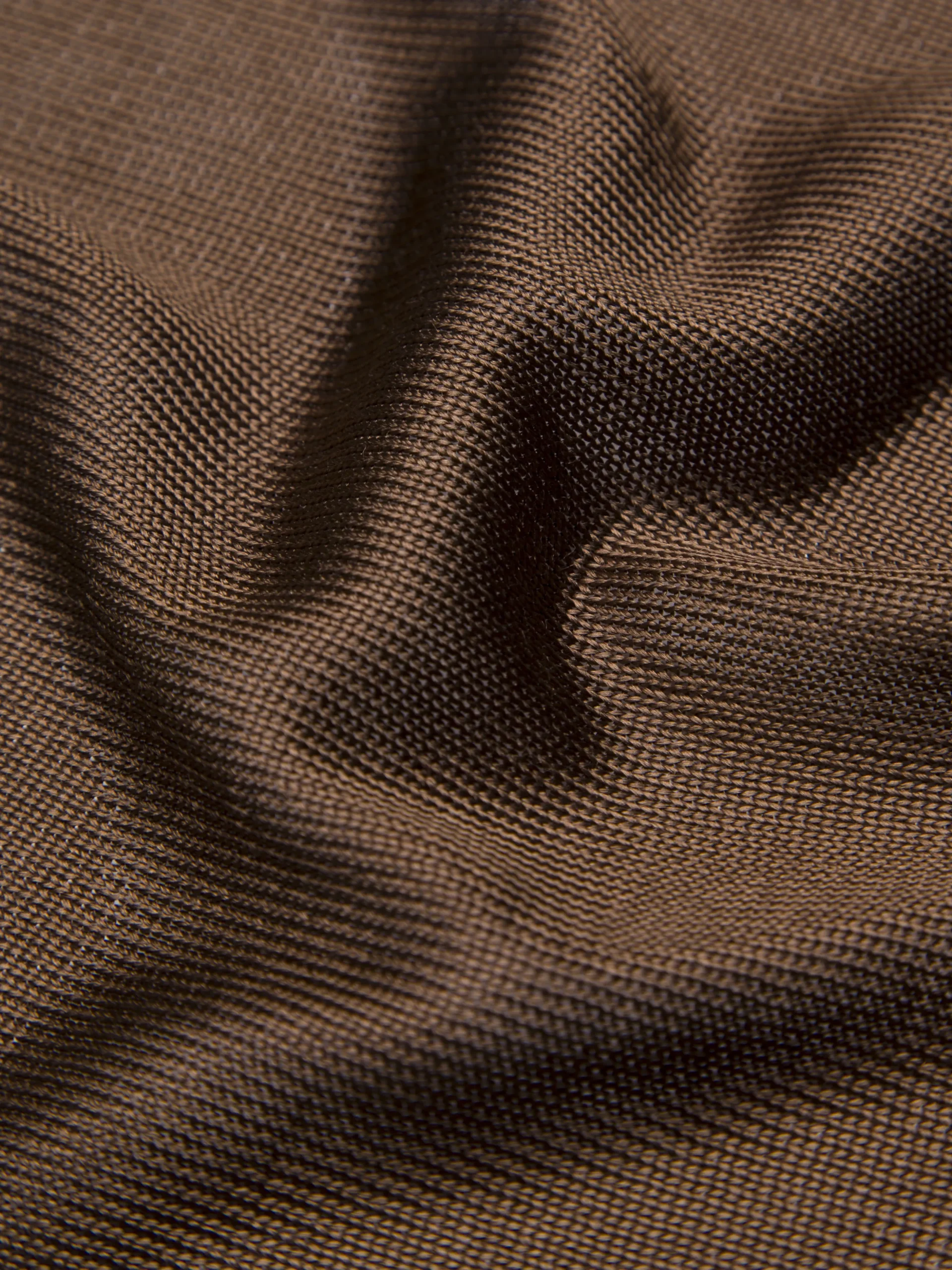 Brown and black knitted silk pocket square