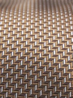 Brown and lead grey silk dégradé tie