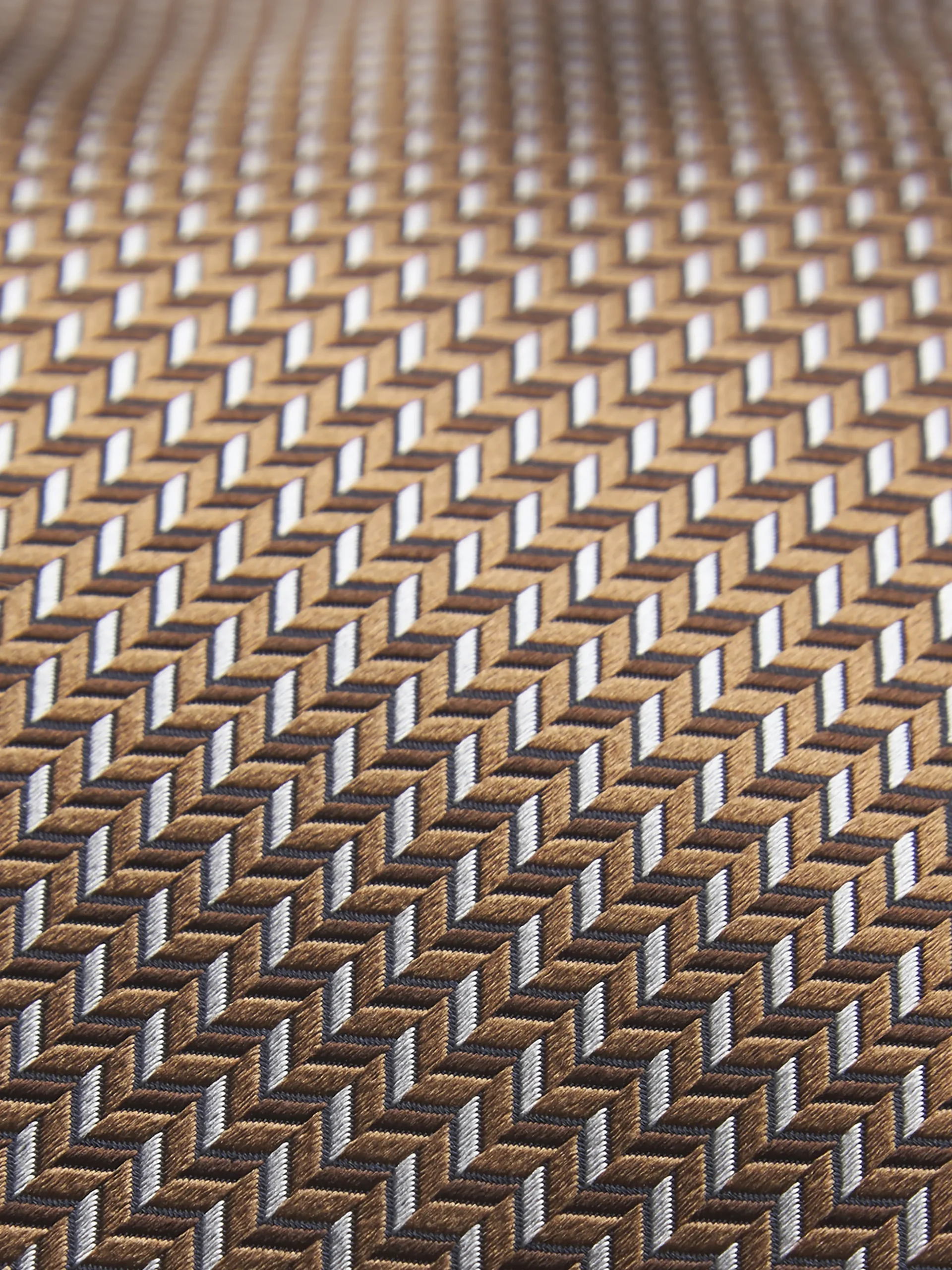 Brown and lead grey silk dégradé tie