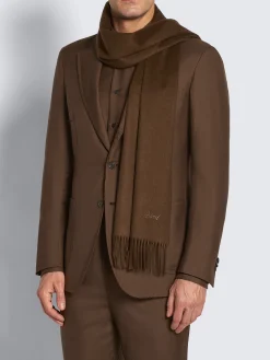 Brown cashmere scarf