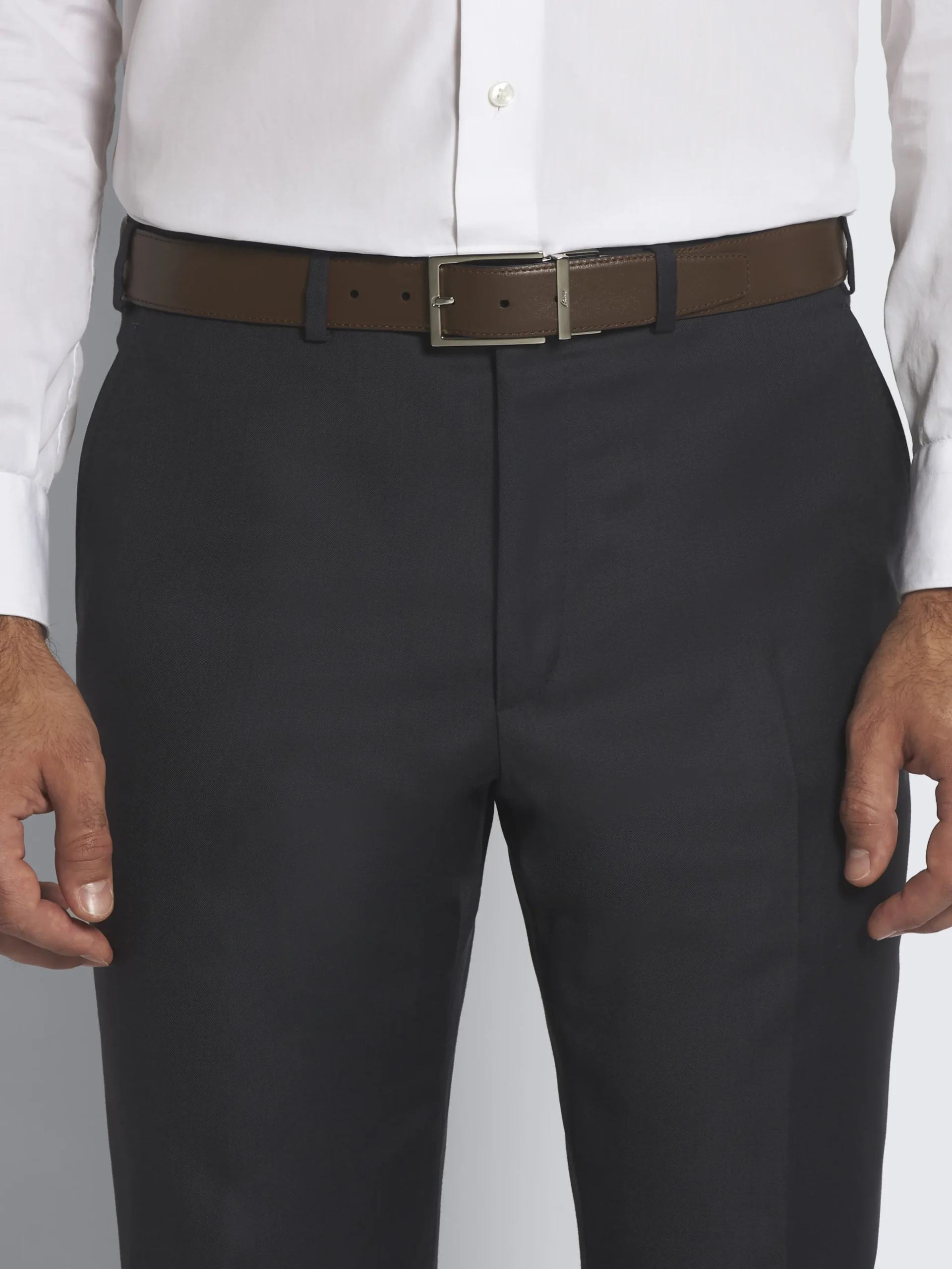 Brown leather belt