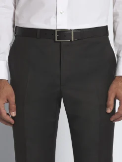 Brown leather belt