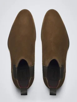 Brown suede Milano chelsea boots