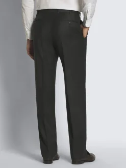 Charcoal grey flannel wool Tigullio trousers