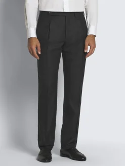 Charcoal grey glen plaid Super 150's responsible wool flannel Plume suit
