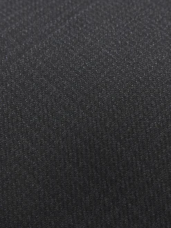 Charcoal grey Super 150's responsible glen plaid flannel wool tie