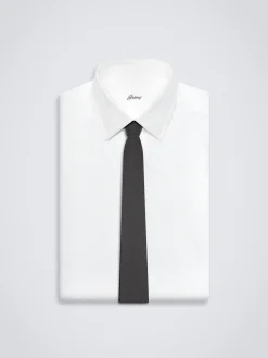 Charcoal grey Super 150's structured responsible wool tie