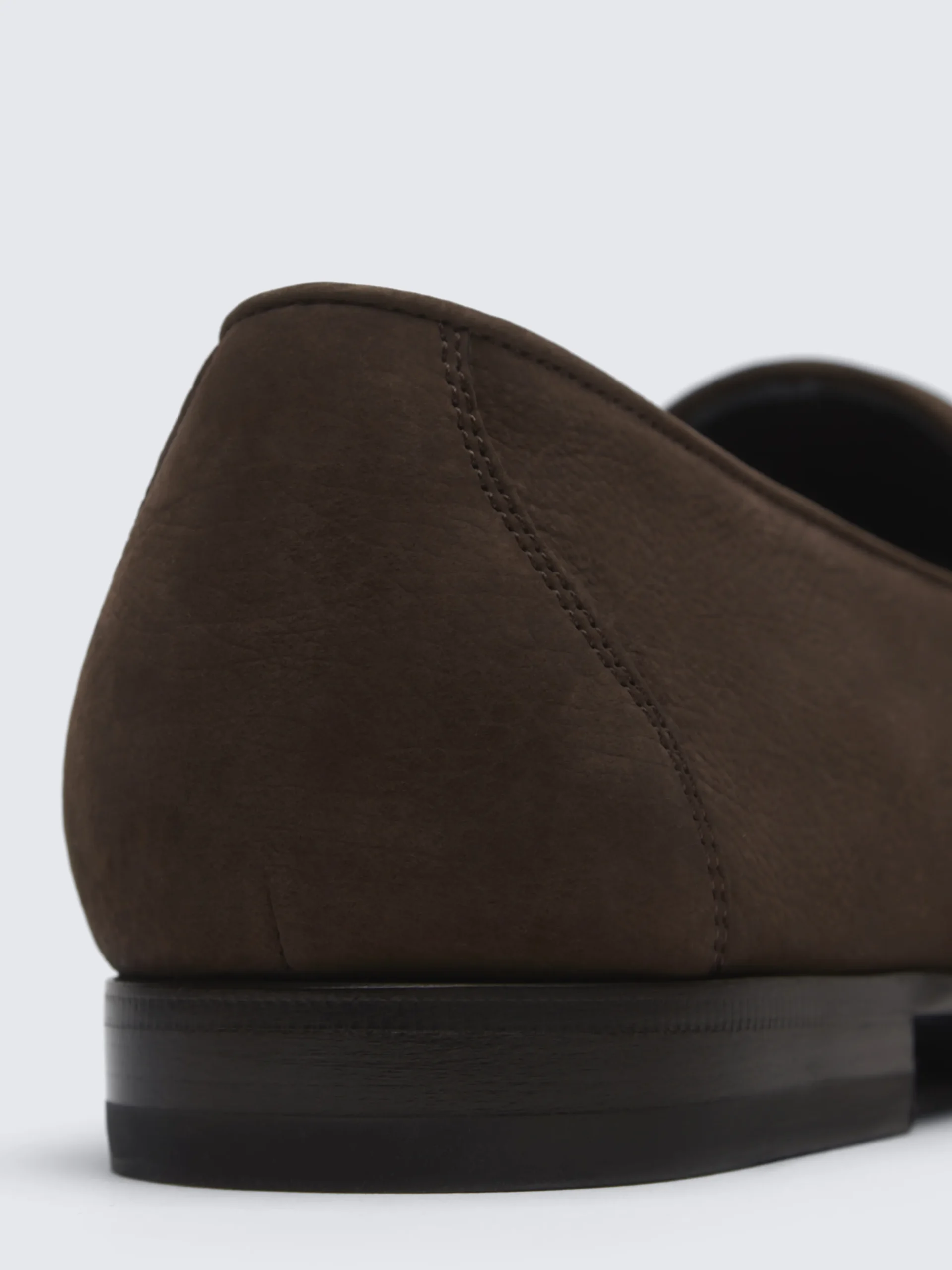 Dark brown nubuck Appia penny loafer